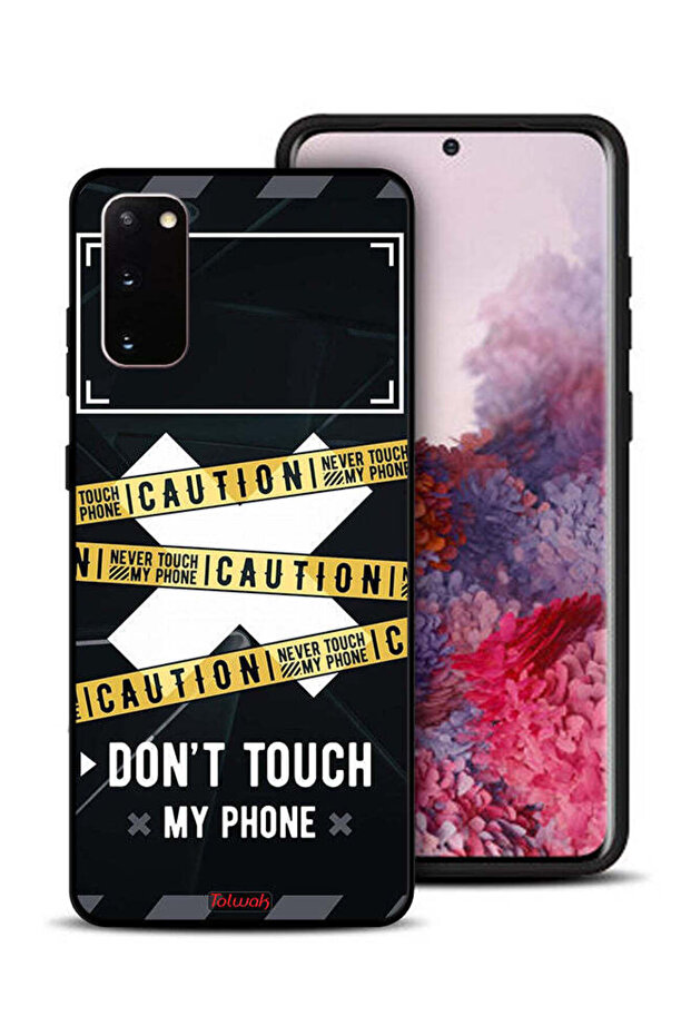Samsung Galaxy S20 Protective Case Cover Caution Never Touch My Phone