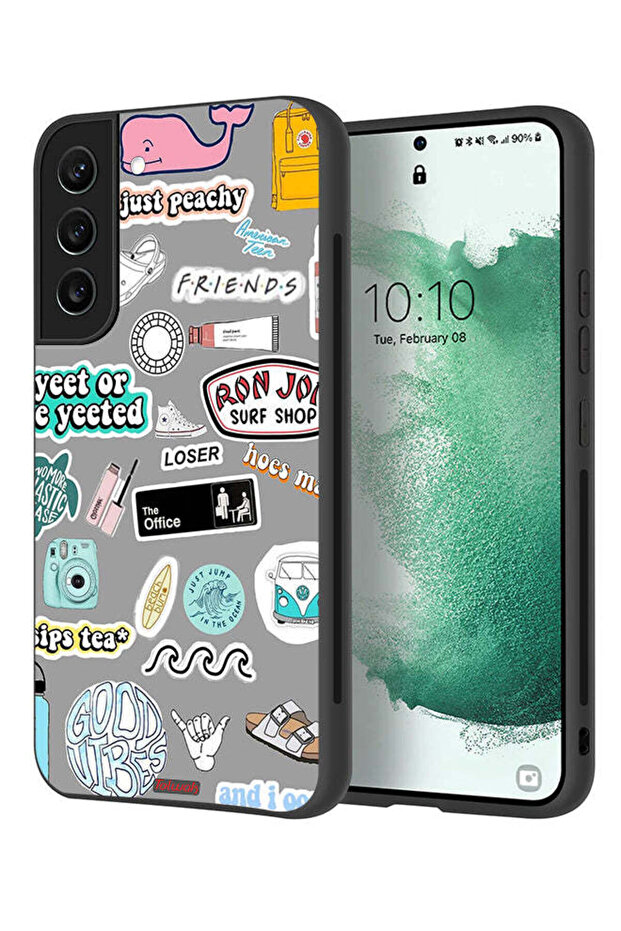 Samsung Galaxy S21 Plus 5G Protective Case Cover Good Vibes Stickers
