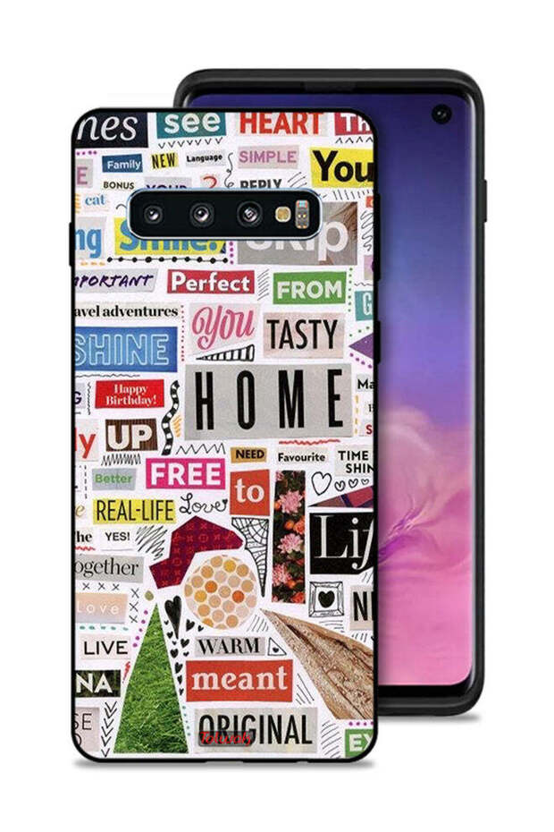غطاء حماية لهاتف Samsung Galaxy S10 مع ملصقات أصلية