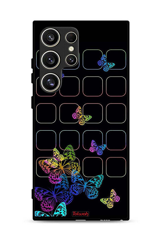 Samsung Galaxy S24 Ultra 5G Protective Case Cover Colorful Butterflies