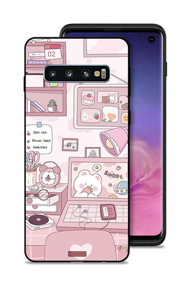 Samsung Galaxy S10 Protective Case Cover Get Rich Study Hard