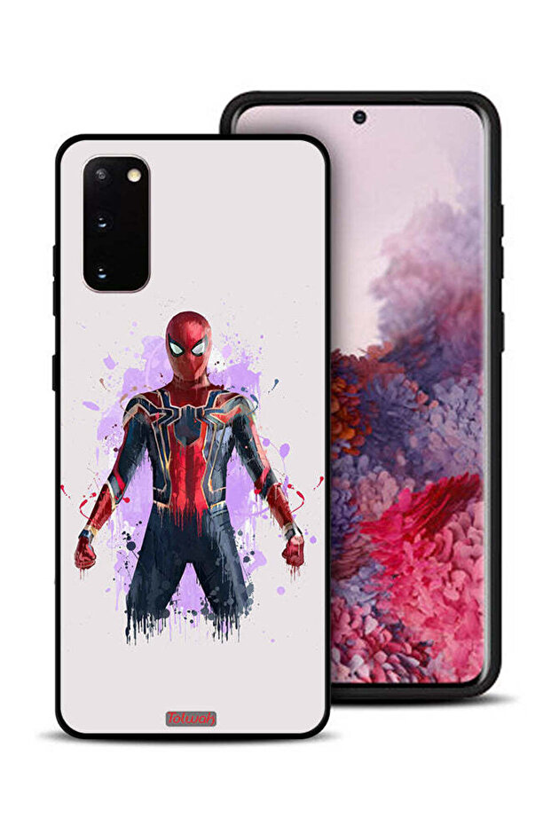 غطاء حماية لهاتف Samsung Galaxy S20 بتصميم العنكبوت الحديدي