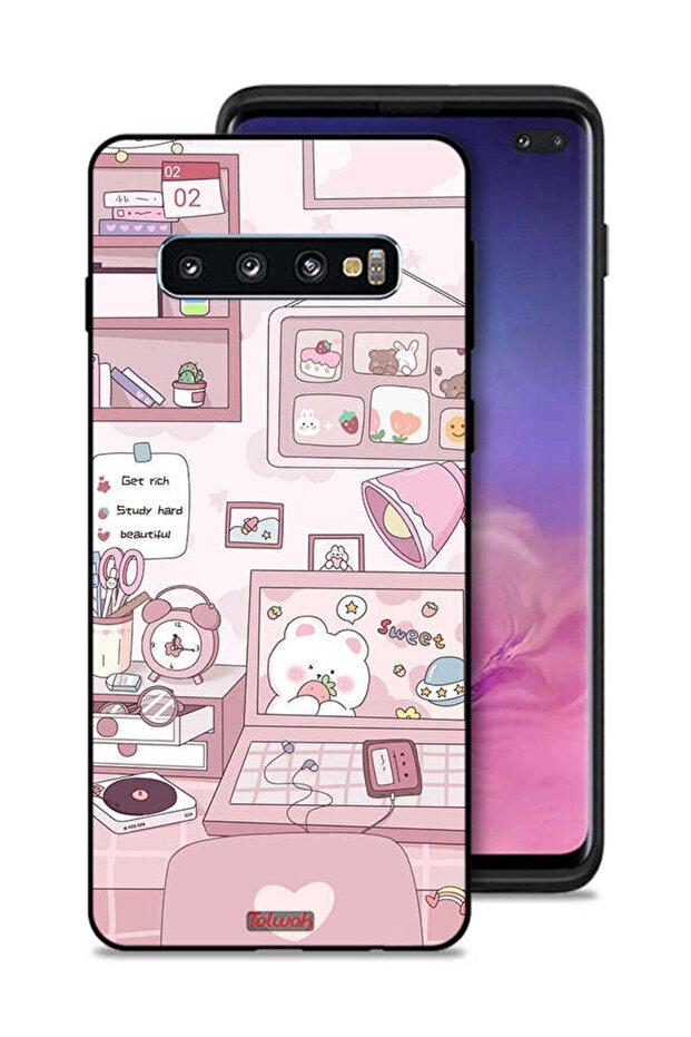 Samsung Galaxy S10 Plus Protective Case Cover Get Rich Study Hard