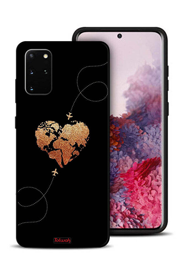 Samsung Galaxy S20 Plus Protective Case Cover Airplanes Touching Heart