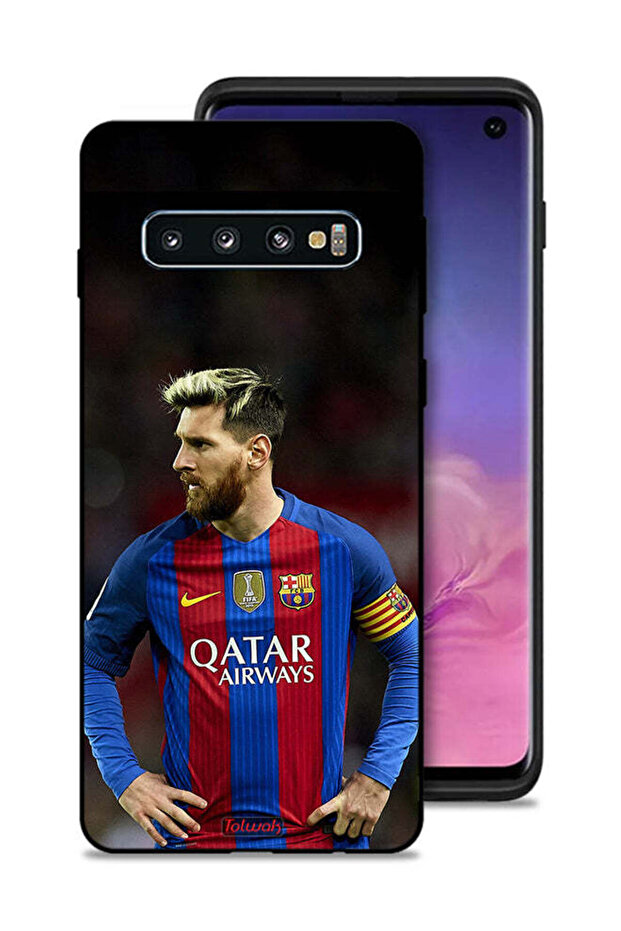 غطاء حماية لهاتف سامسونج جالاكسي S10 ميسي برشلونة