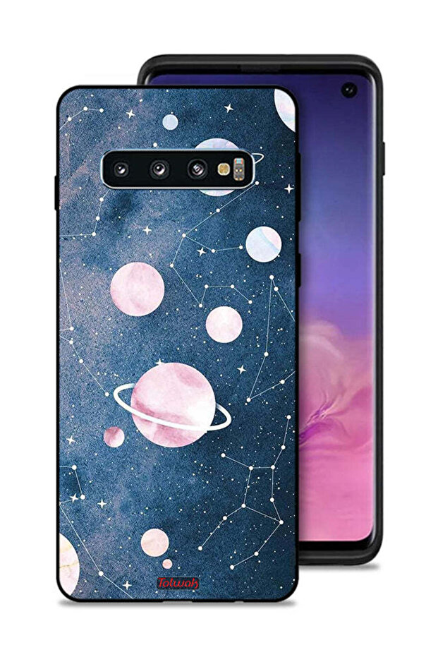 غطاء حماية لهاتف Samsung Galaxy S10 بتصميم فن الفضاء