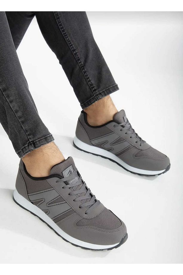 Erkek Bağcıklı Günlük Konforlu Rahat Hafif Yumuşak Taban Fileli Sneaker Spor Ayakkabı - 2