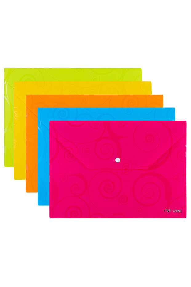 E39640 File Bag, A4 Size, Assorted Colors – Ideal for Office, School, and Home Use,1 PC - 1