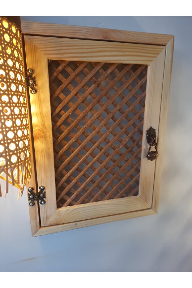 💯100 Çam Ağacından Ahşap Sigorta Gizleme Kutusu Modem Gizleme kutusu - 4