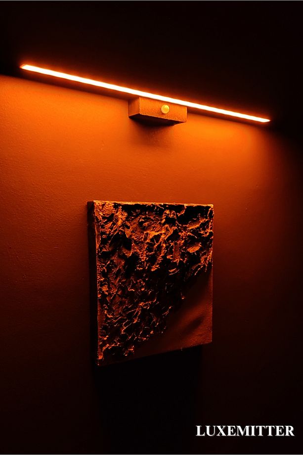 Kendinden Yapışkanlı Led Işıklı Hareket Sensörlü Pilli Duvar Aplik Lamba Modern Tablo Aydınlatması - 7
