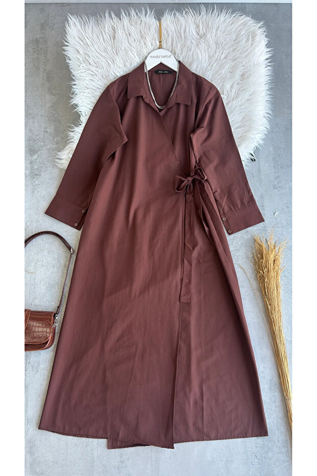 Sofia Yandan Bağlamalı Elbise - 1