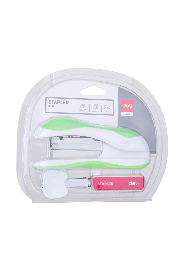 Deli E0357 Stapler Set, 25 Sheets, 24/6 & 26/6 Staples– Ideal for Office & School