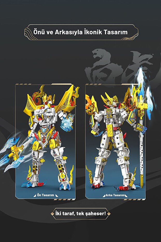 White Tiger Çin Ejderi Figür Yapı Bloğu Seti - 4