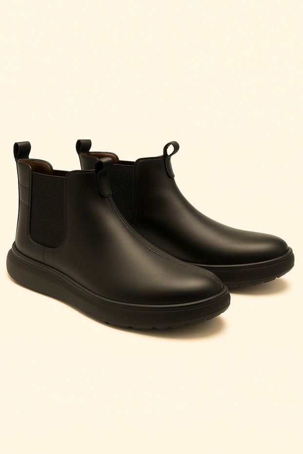 Genuine Leather Winter Women's Boots Elegance with Waterproof, Elastic, Non-Slip Chelsea and Lace-Up Models