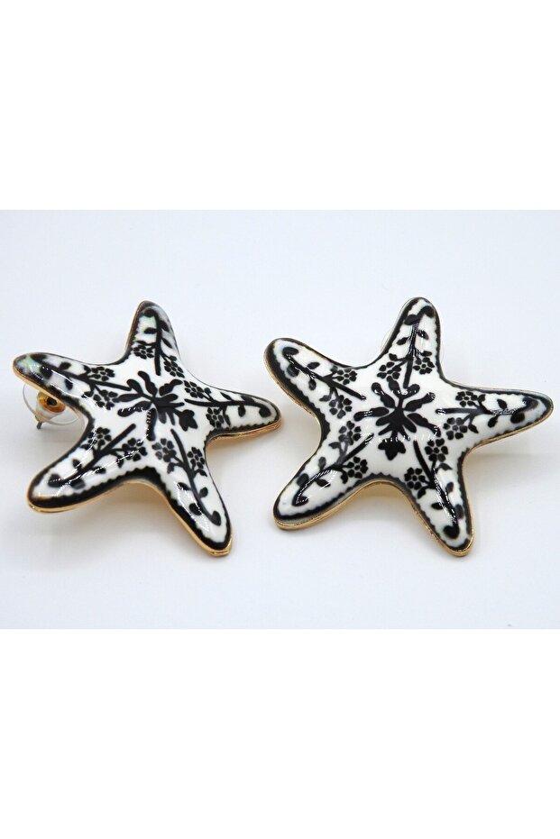Porcelain Sea Star Earring 4cm