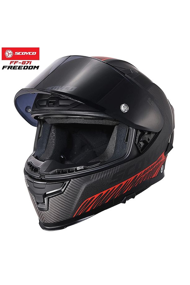 Freedom Full Face Kask FF-871 – Güneş Vizörlü, DOT/CE Onaylı, Intercom Uyumlu - 3
