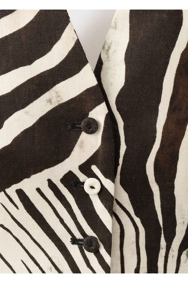 Zebra desenli keten yeleği - 6
