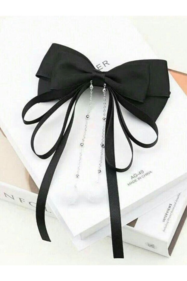 Stylish Black Satin Bow Women's Buckle - Elegant and Convenient