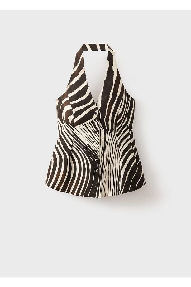 Zebra desenli keten yeleği - 3