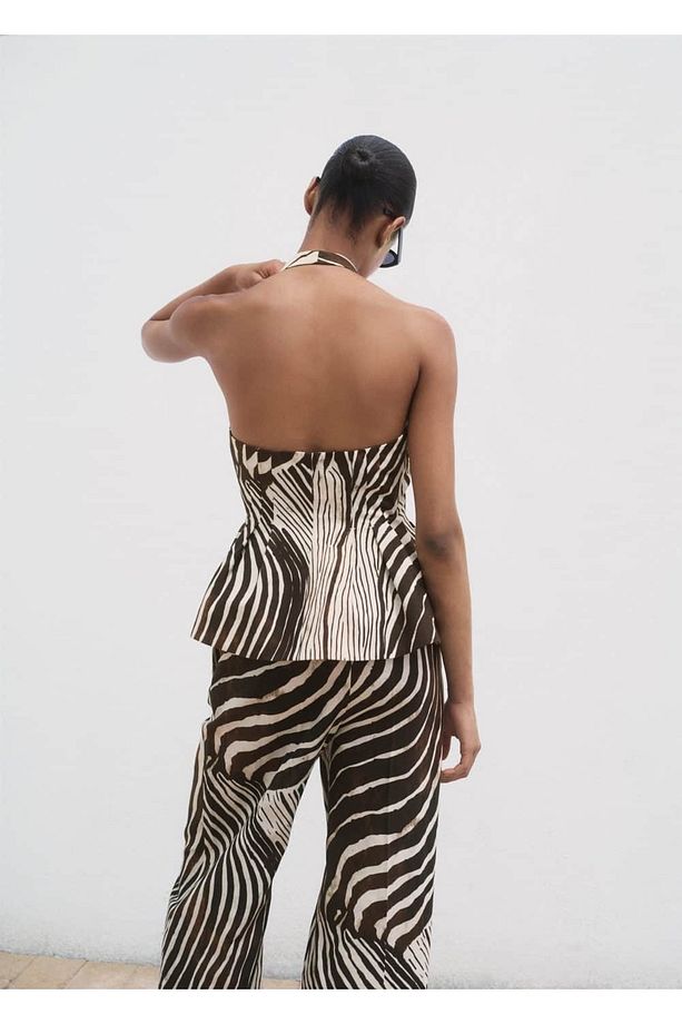 Zebra desenli keten yeleği - 4