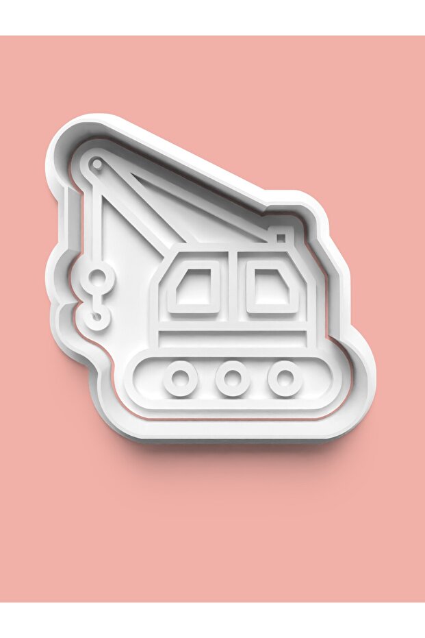 Construction Site Vehicle Crane Cookie Mold and Sugar Paste Mold