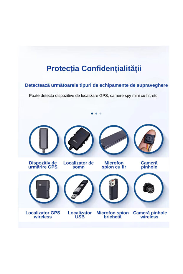 Spy Device Detector, Artificial Intelligence Chip, 10m Detection Range, Detects Cameras, GPS - 11