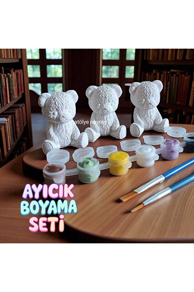 taş oyama seti sevimli ayıcıklar