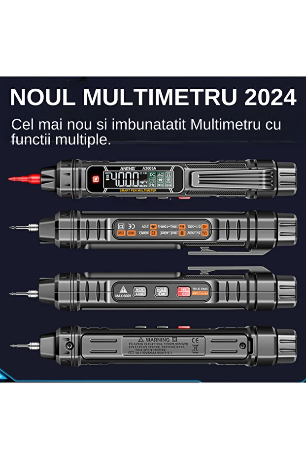 Digital Multimeter, Digital Display, NCV Detection, 0.8-600V, Built-in Flashlight, Multiple Functions - 7