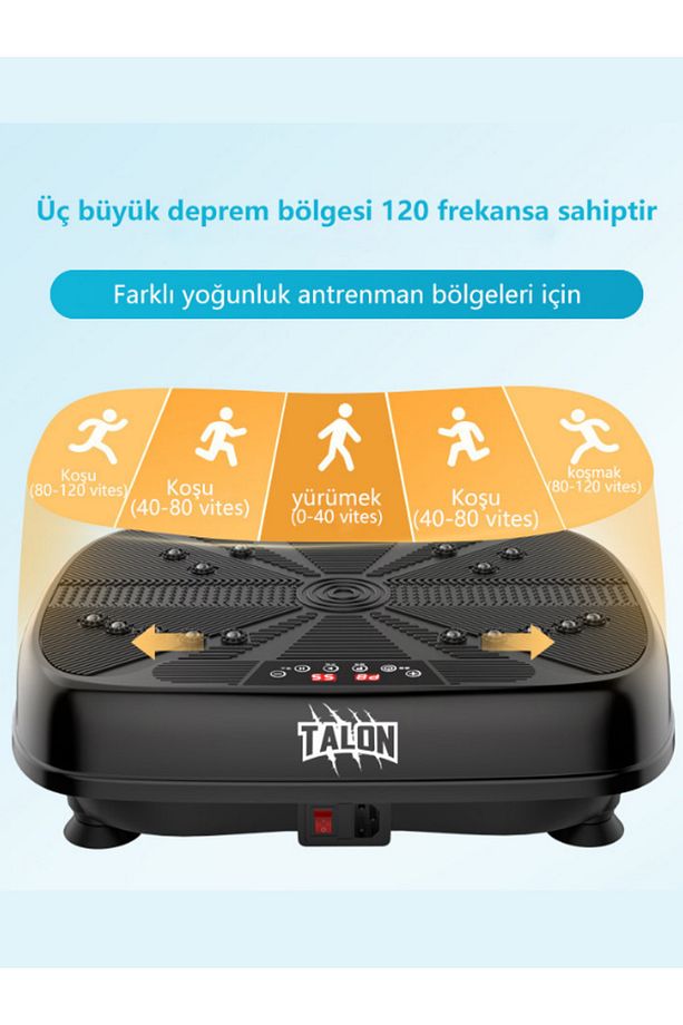 Egzersiz Aleti Yüksek Titreşimli 1-99 Seviye Hız Ayarlı Bluetoothlu Kumandalı Vibration Plate - 6