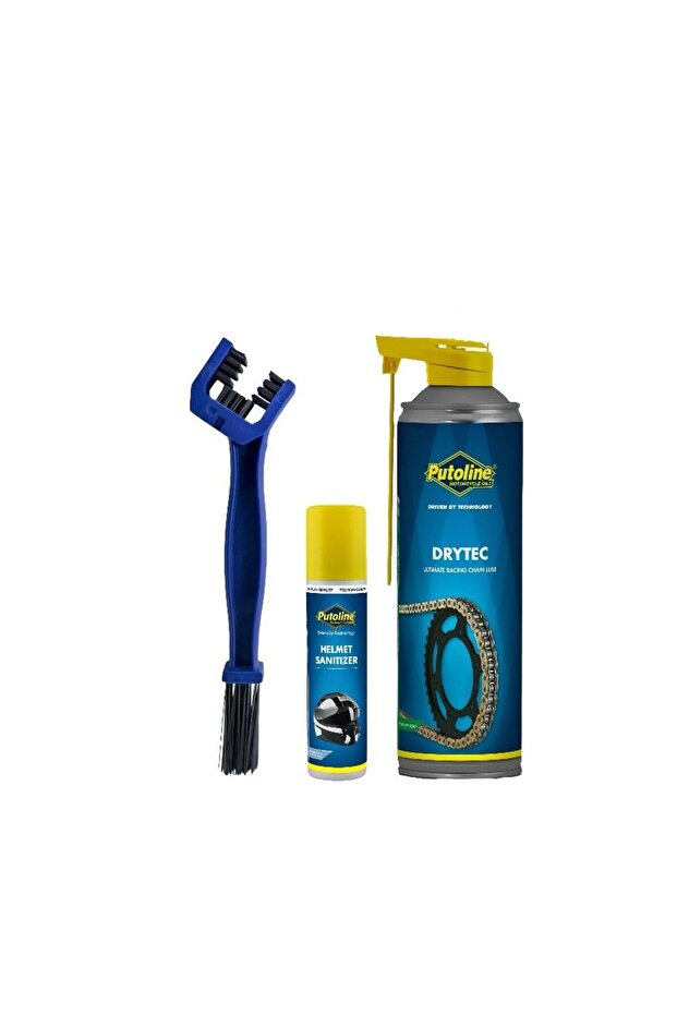 500 ML Dry-Tech zincir yağ & 75 ML kask temizleme & Fırça - 1