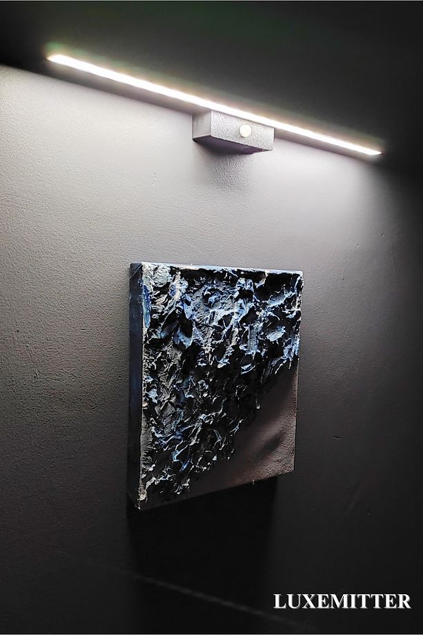 Kendinden Yapışkanlı Led Işıklı Hareket Sensörlü Pilli Duvar Aplik Lamba Modern Tablo Aydınlatması - 1