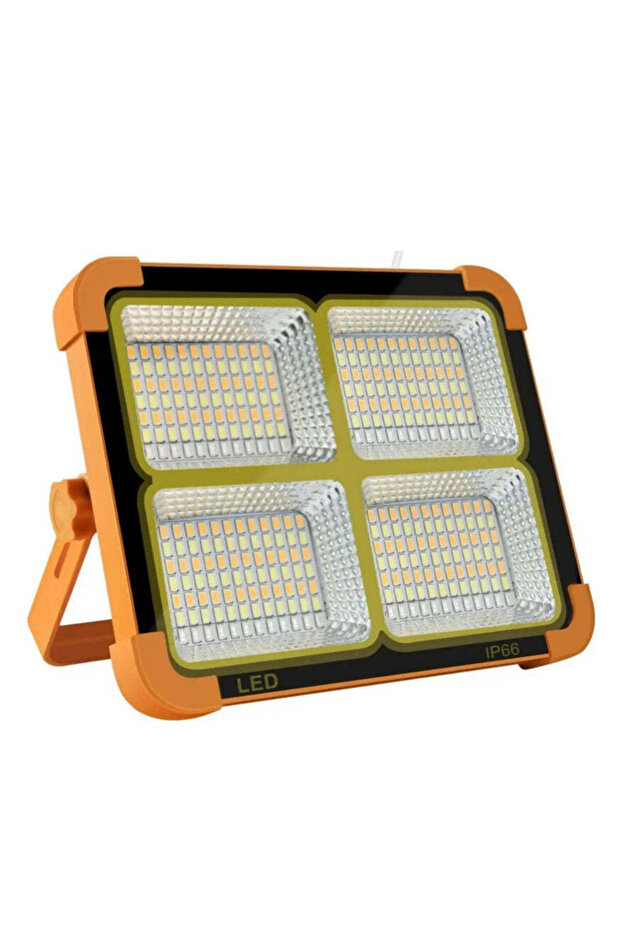 Solar Work Light Lanterns Magnetic With Stand Power Bank Camping Flashlight