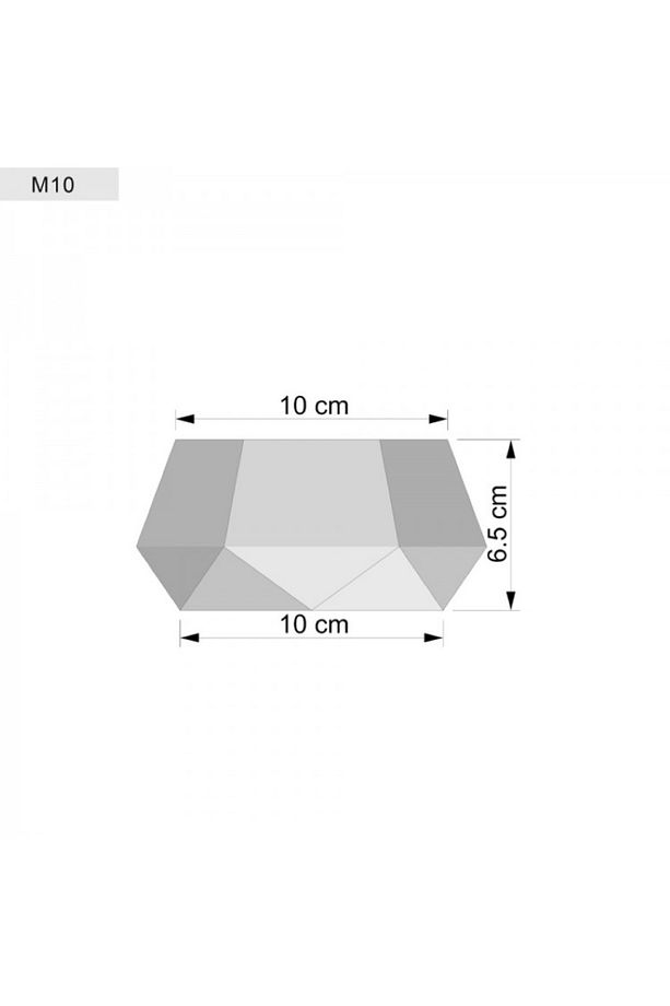 Geometrik Taş Saksı Çok Amaçlı Dekoratif Obje - 5