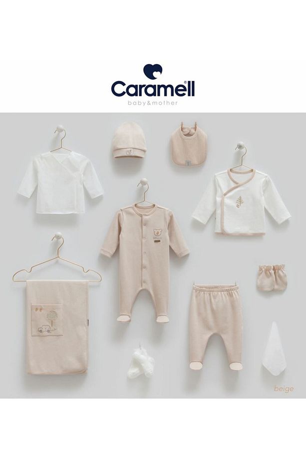 İncibaby Hello Forest Premium % 100 Pamuk 10'lu Erkek Bebek Hastane Çıkış Seti Yeni Sezon - 1