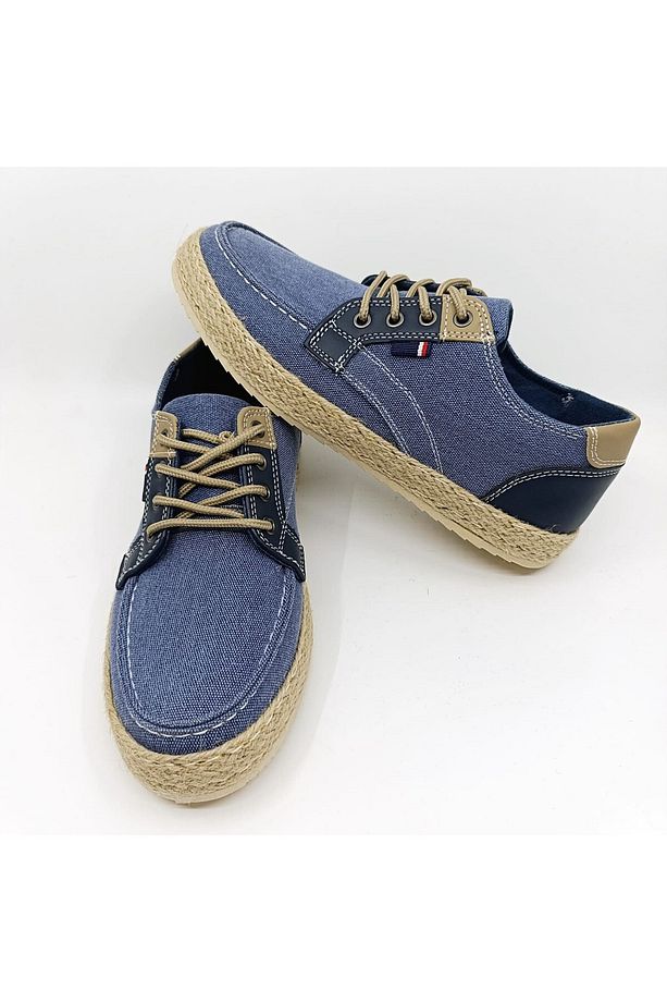 KNX Günlük Rahat Kalıp Yumuşak Taban Canvas Denim Loafer Ayakkabı - 4