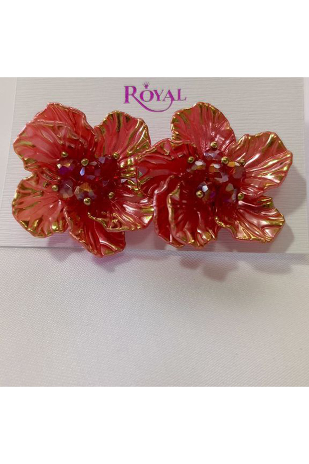 Floral Pattern Shiny Earrings to Complement Your Elegance - 1