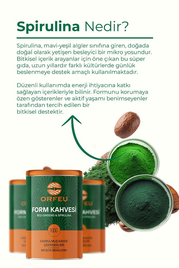 2 Adet Form Kahvesi – Red Ginseng & Spirulina İçerikli 100 G (Brezilya Reçetesi) - 3