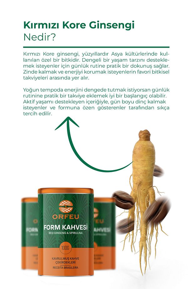 2 Adet Form Kahvesi – Red Ginseng & Spirulina İçerikli 100 G (Brezilya Reçetesi) - 4