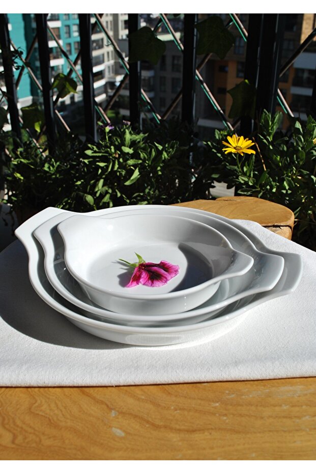 3 Size Porcelain Egg Dish Oven Dish Dessert Mold