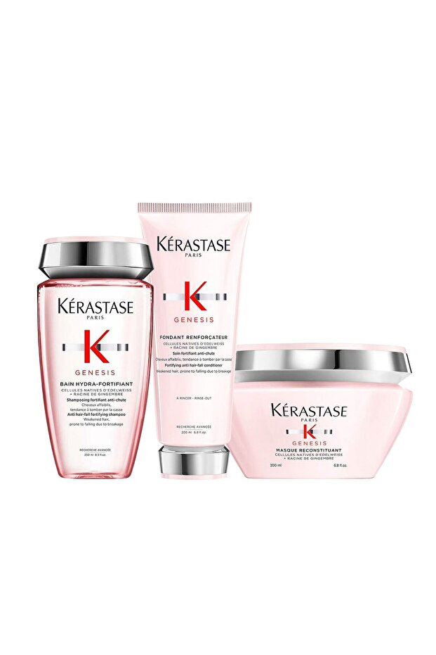 Kérastase Genesis Bain Hydra-Fortifiant Shampoo 250ml, Conditioner 200ml and Mask 200ml