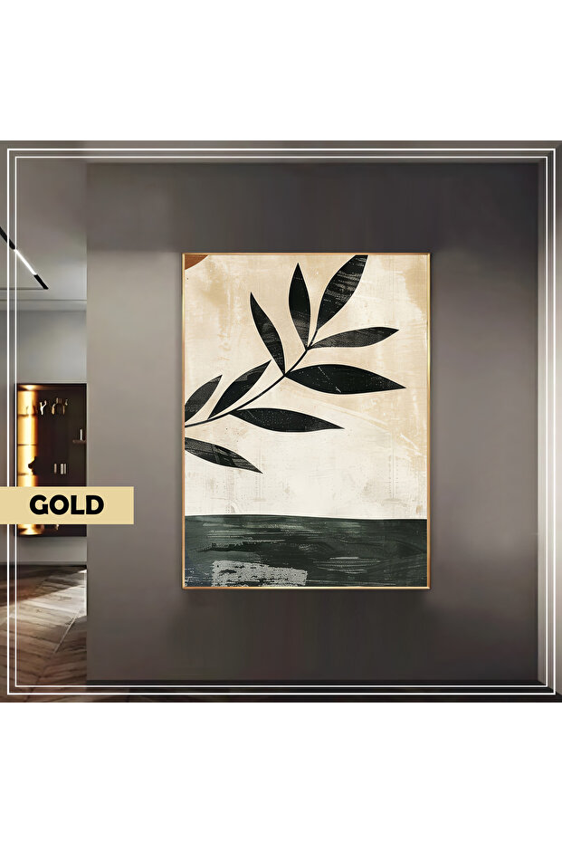 Amazing | Bohemian Abstract Leaf Macro Model | Framed Tempered Glass Table Single Vertical
