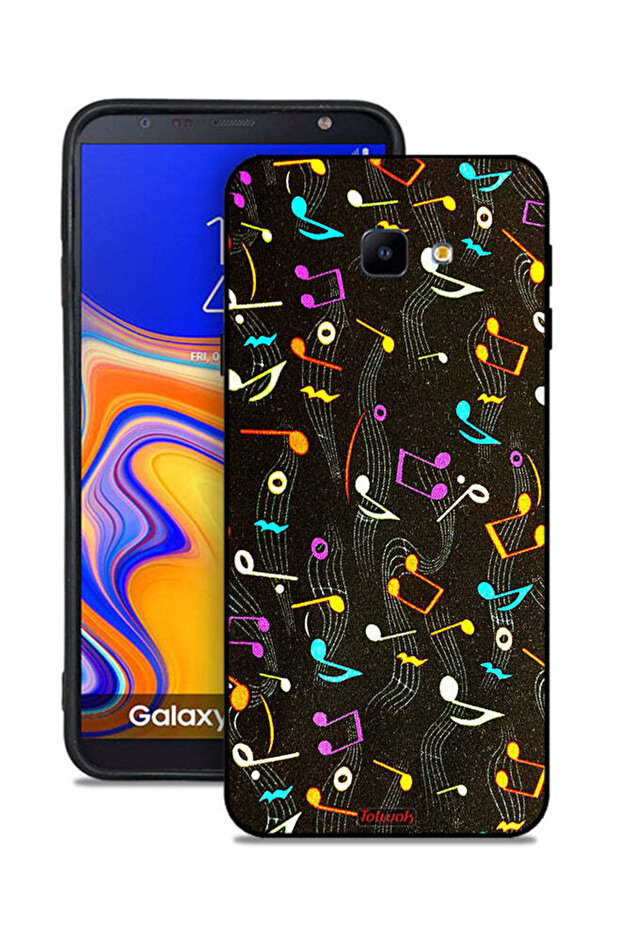 غطاء حماية لهاتف Samsung Galaxy J4 Core بنمط قماش موسيقي
