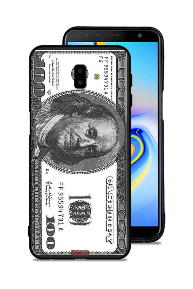 غطاء حماية لهاتف Samsung Galaxy J6 Plus بنقشة الدولار