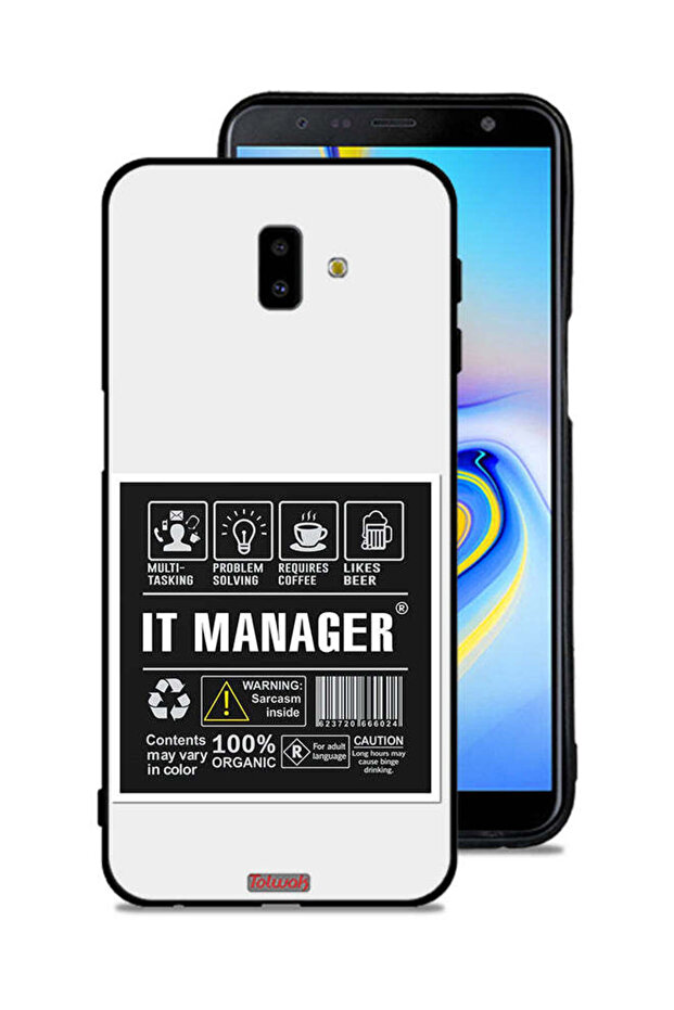 غطاء حماية لجهاز Samsung Galaxy J6 Plus - ملصق مدير الجهاز