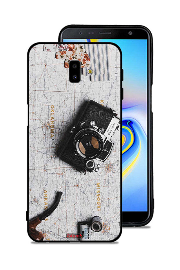 غطاء حماية لهاتف Samsung Galaxy J6 Plus بكاميرا كلاسيكية