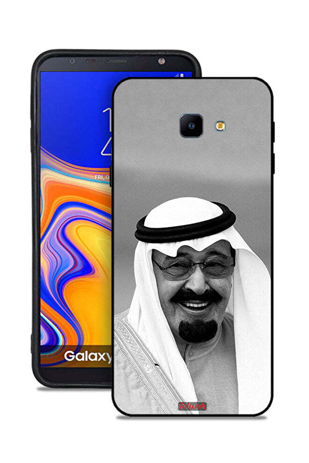 غطاء حماية لهاتف سامسونج جالكسي J4 كور، صورة الملك عبد الله مبتسمًا