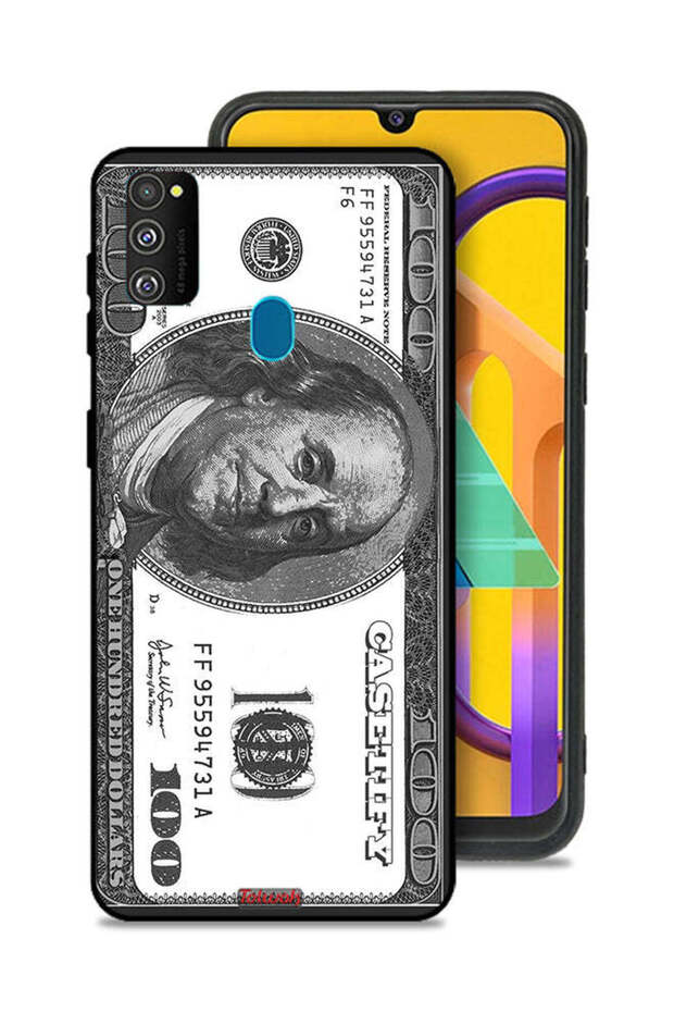غطاء حماية لهاتف Samsung Galaxy M30s بنقشة الدولار