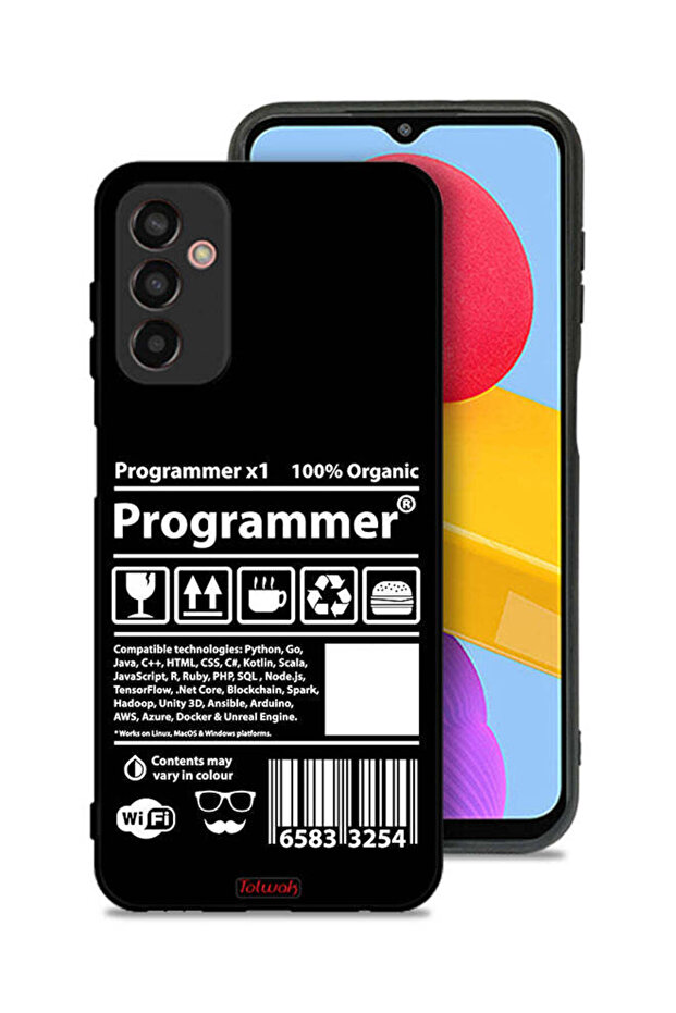 غطاء حماية وملصق برمجة لهاتف Samsung Galaxy M13