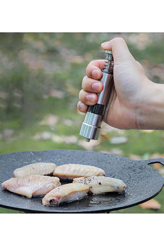 Grinder Set Thumb Push Mill Stainless Steel Sauce Grinders With Metal Holder