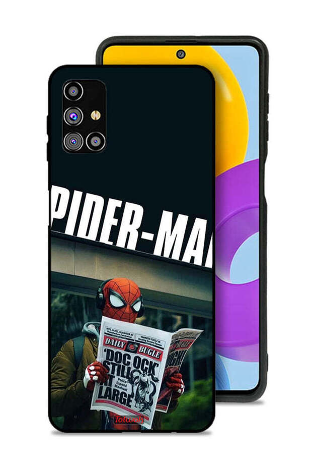 Samsung Galaxy M31s Protective Case Cover Spiderman Reading Newspaper